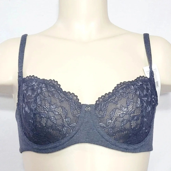 32C Le Mystere 8235 Comfort Chic Balconette UW Bra Black NWT - Picture 1 of 3